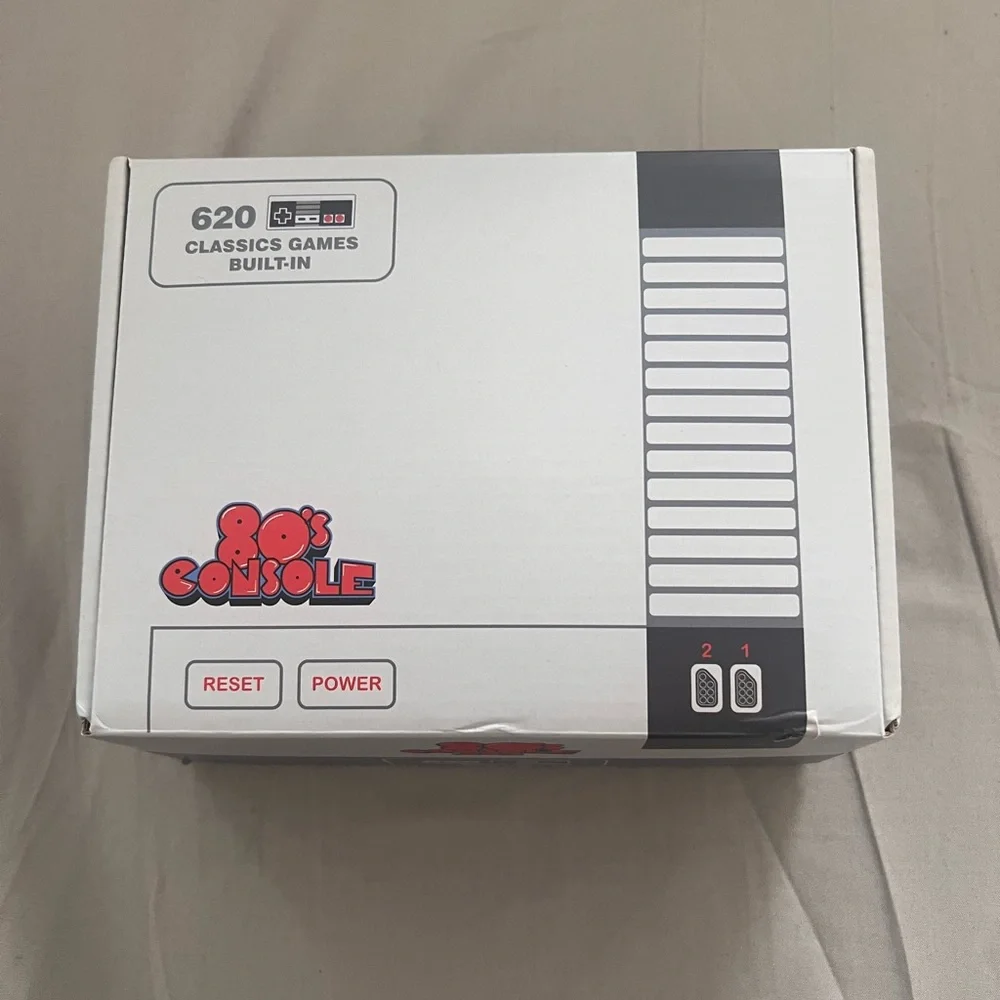 Retro Gaming Console with 620 Built-in Games Classic Games Buit-In Gray.